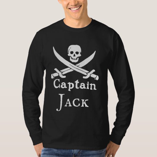 Personalisierter Pirate Captain Long Sleeve T - Sh T-Shirt (Vorderseite)