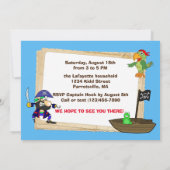 Personalisierter Piraten und Haifische Einladung z (Rückseite)