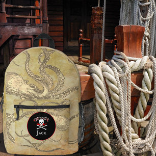 Personalisierter Piratenkapitän Bedruckter Rucksack