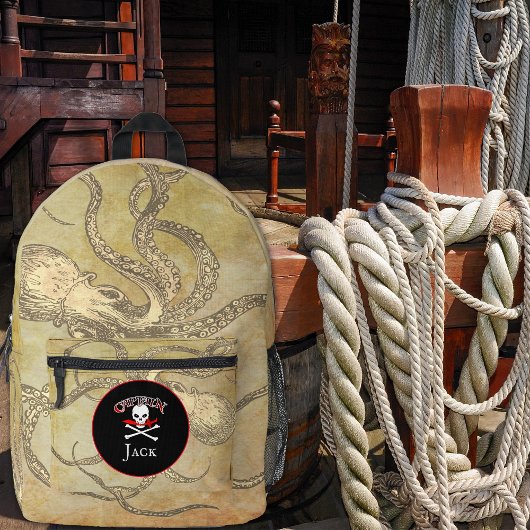 Personalisierter Piratenkapitän Bedruckter Rucksack