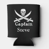 Personalisierter Piratenkapitän Dosenkühler (Rückseite)