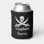 Personalisierter Piratenkapitän Dosenkühler (Kanne Rückseite)