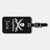 Personalisierter Piratenkapitän Gepäckmarke Gepäckanhänger (Vorderseite horizontal)
