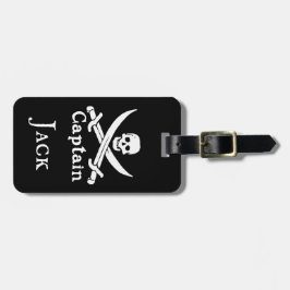 Personalisierter Piratenkapitän Gepäckmarke Gepäckanhänger