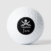 Personalisierter Piratenkapitän Golfball (Vorderseite)