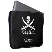 Personalisierter Piratenkapitän Laptopschutzhülle (Vorne Rechts)