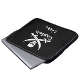 Personalisierter Piratenkapitän Laptopschutzhülle (Vorne Knopf)