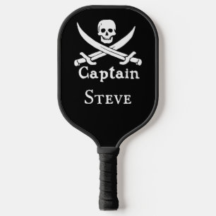Personalisierter Piratenkapitän Pickleball Schläger