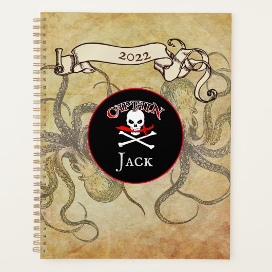 Personalisierter Piratenkapitän Planer (Vorderseite)