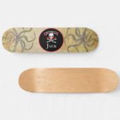 Personalisierter Piratenkapitän Skateboard (Horizontal)