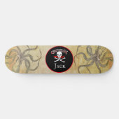 Personalisierter Piratenkapitän Skateboard (Horizontal)