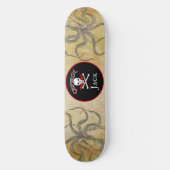 Personalisierter Piratenkapitän Skateboard (Vorderseite)