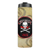 Personalisierter Piratenkapitän Thermosbecher (Vorderseite)