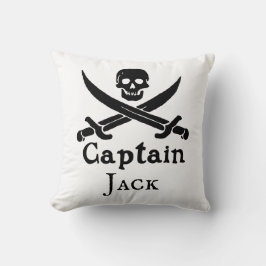 Personalisierter Piratenkapitän Throw Pillow Kissen