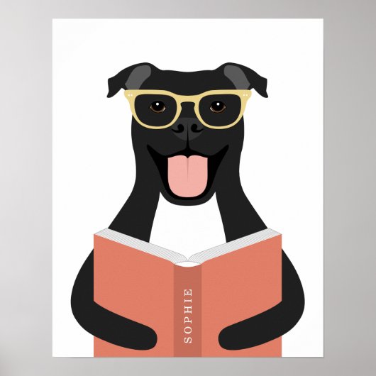 Personalisierter Pitbull-Druck Poster (Vorne)