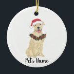 Personalisierter Pitbull-Staffy (Fawn Tan Cream) Keramik Ornament<br><div class="desc">Machen Sie die schöne Liste in diesem Jahr mit einem Ornament Ihrer Lieblings-Pittbull Elf! Für die süßesten Geschenke,  paaren Sie es mit einem passenden Kunstdruck oder einem anderen Artikel aus meiner Sammlung!</div>