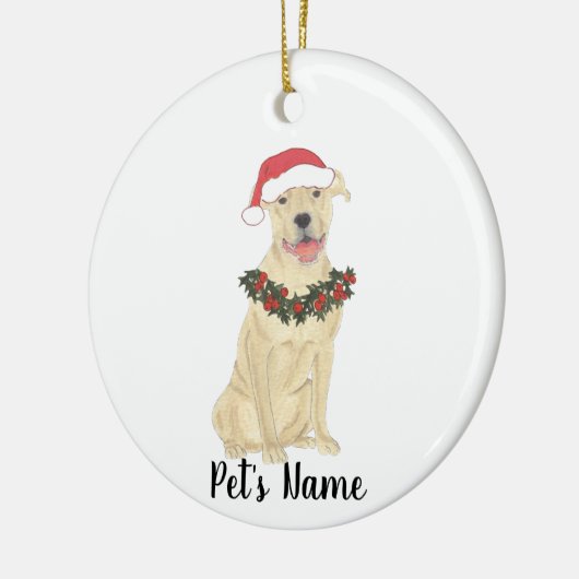 Personalisierter Pitbull-Staffy (Fawn Tan Cream) Keramik Ornament (Links)