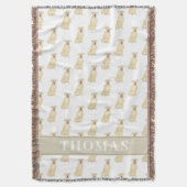 Personalisierter Pitbull Staffy (Fawn Tan) Decke (Vorderseite Vertikal)