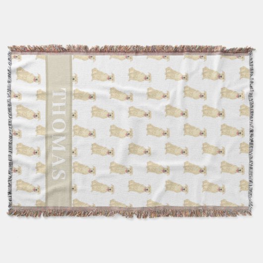 Personalisierter Pitbull Staffy (Fawn Tan) Decke (Vorderseite)