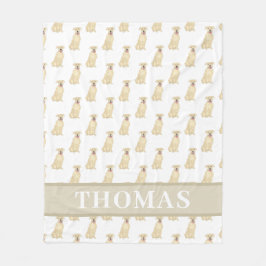 Personalisierter Pitbull Staffy (Fawn Tan) Fleecedecke