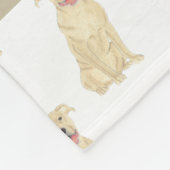 Personalisierter Pitbull Staffy (Fawn Tan) Fleecedecke (Ecke)