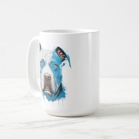 Personalisierter Pitbull-Vater Kaffeetasse (Vorderseite Links)
