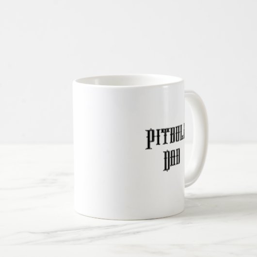 Personalisierter Pitbull-Vater Kaffeetasse (VorderseiteRechts)