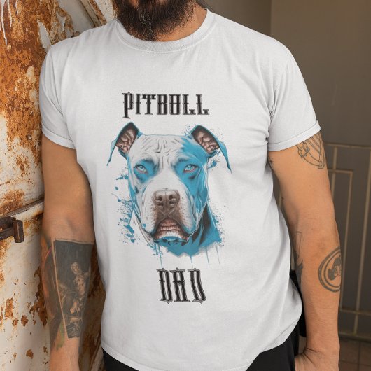 Personalisierter Pitbull-Vater T-Shirt