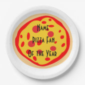 Personalisierter Pizzafan des Jahres Teller (Vorderseite)