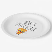 Personalisierter Pizzateller Pappteller (Schrägansicht)