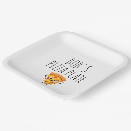 Personalisierter Pizzateller Pappteller (Gewinkelt)