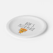 Personalisierter Pizzateller Pappteller (Schrägansicht)