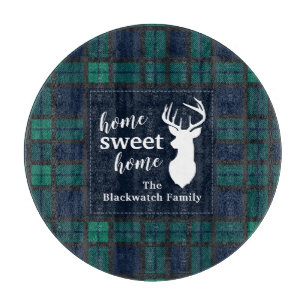 Personalisierter Plaid Holiday Tartan Clan Blackwa Schneidebrett