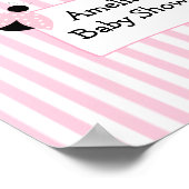 Personalisierter Plakathalter für Pink Baby Dusche Poster (Ecke)