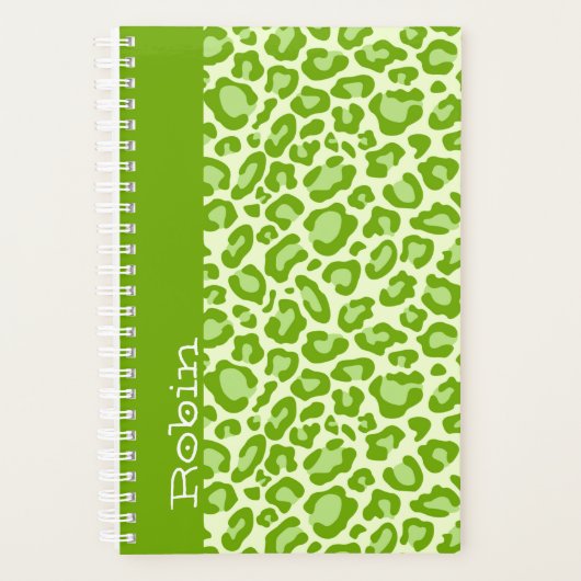 Personalisierter Planer aus weißem Leopard (Vorderseite)