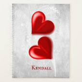 Personalisierter Planer für das Rote Herz (Vorderseite)