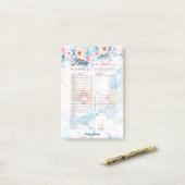 Personalisierter Planer in Rosa und Blau Post-it Klebezettel (Auf Schreibtisch)