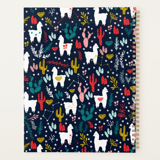 Personalisierter Planer mit Alpacas (Rückseite)