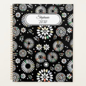 Personalisierter Planer mit geometrischen Blumen (Vorderseite)
