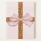 Personalisierter Planer mit rosa Glitterstreifen u (Rückseite)