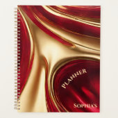 Personalisierter Planer - Rot und Gold- (Vorderseite)