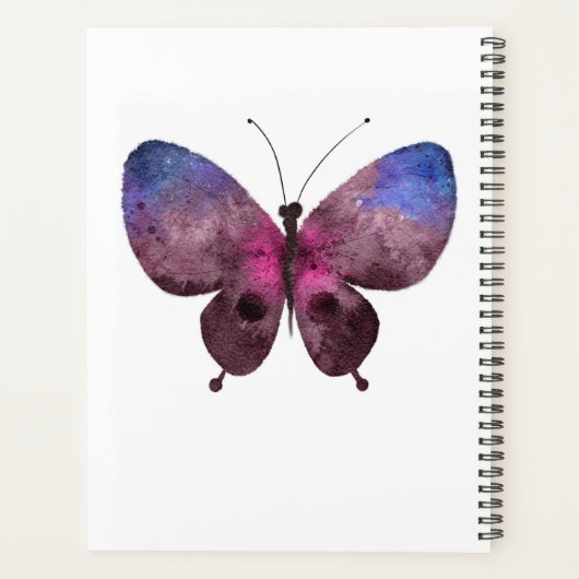 Personalisierter Planer - Schmetterlinge. (Rückseite)