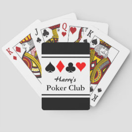 Personalisierter Poker-Club mit Anzügen Spielkarten