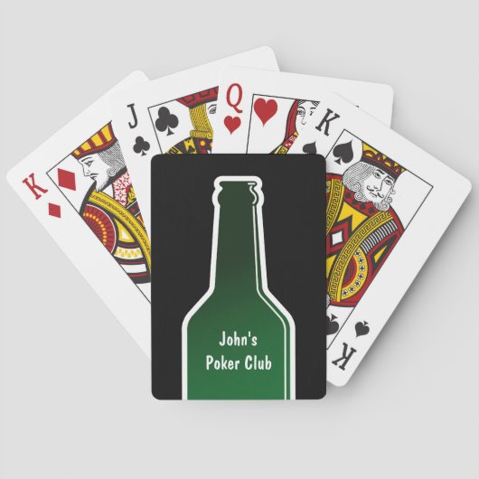 Personalisierter Poker mit Bierflasche Spielkarten (Rückseite)