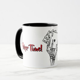Personalisierter Poker Tasse Skeletthand