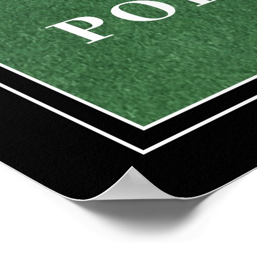 Personalisierter Poker Zimmer Begrüßungszeichen Poster (Ecke)