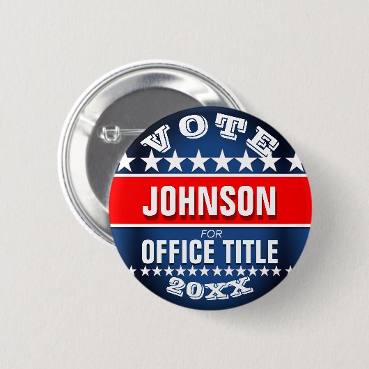 Personalisierter politischer Knopf Button (Vorne & Hinten)