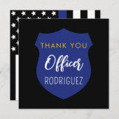 Personalisierter Polizeibeamter Dankeschön-Karte Dankeskarte (Vorne/Hinten)