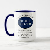 Personalisierter Polizeibeamter - Definition der T Tasse (Links)