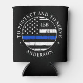 Personalisierter Polizeibeamter für die Flagge mit Dosenkühler (Vorderseite)